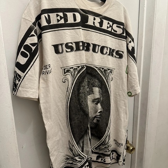 NWOT Usher bucks Cream T-shirt Printed various sizes small med large xl 2xl - Picture 1 of 3